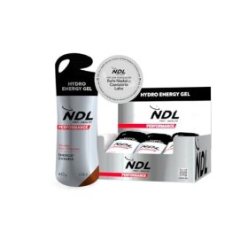 NDL Pro-Health Hydro Energy Gel - Gel énergétique sportif avec glucides et sels minéraux, faible teneur en sucre, apport éner