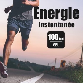 Overstim.s - Gel Red Tonic 10 sachets - Gel énergétique pour le sport vélo, course à pied... - Energie instantanée - Café
