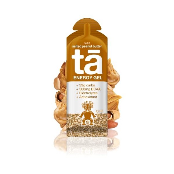 TA ENERGY - Gel Energétique - Salted Peanut Butter x24 - Energie - Sodium - BCAA - Antioxydants - Idéal pendant les activités