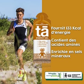 TA ENERGY - Gel Energétique - Salted Peanut Butter x24 - Energie - Sodium - BCAA - Antioxydants - Idéal pendant les activités