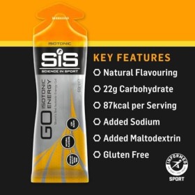SiS | Go Gel | Gel isotonique énergétique riche en glucides pour le sport, la course, le velo | Gout Tropical | 15 sachets de