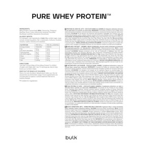 Bulk Protéine Whey en Poudre, Chocolat Blanc Caramel, 500 g, 16 Portions