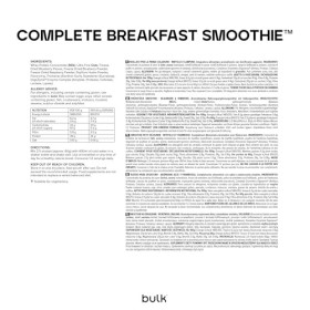 Bulk Smoothie petit déjeuner, Myrtille Framboise, 500 g, 8 Portions