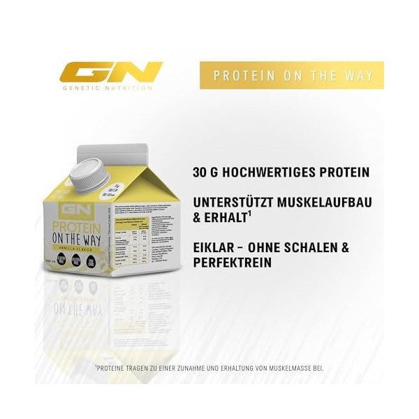 GN Laboratories Protein on the Way 6 x 300 ml Vanilla - Practical Lactose Celebration Egg Clear Protein Drink - Ideal for M
