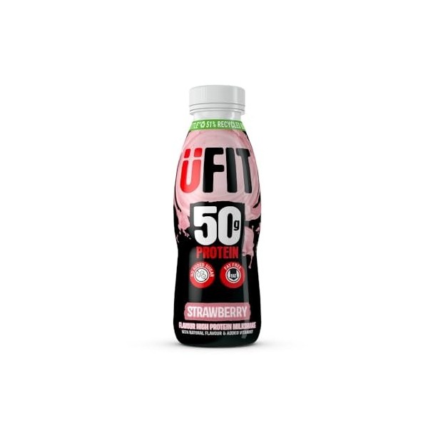 UFIT High Protein Milkshake Strawberry 8x500ml