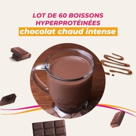 Boisson hyperprotéinée saveur chocolat intense - Lot économique de 60 sachets à reconstituer