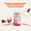 Boisson hyperprotéinée saveur Chocolat au lait - Pot de 375 g pour préparer 15 boissons minceur - Boisson protéinée milk-shak