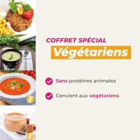Régime hyperprotéiné sur 14 jours spécial végétariens - Perte de poids jusquà 5 kilos - Pack de 33 produits + 1 shaker + 1 g