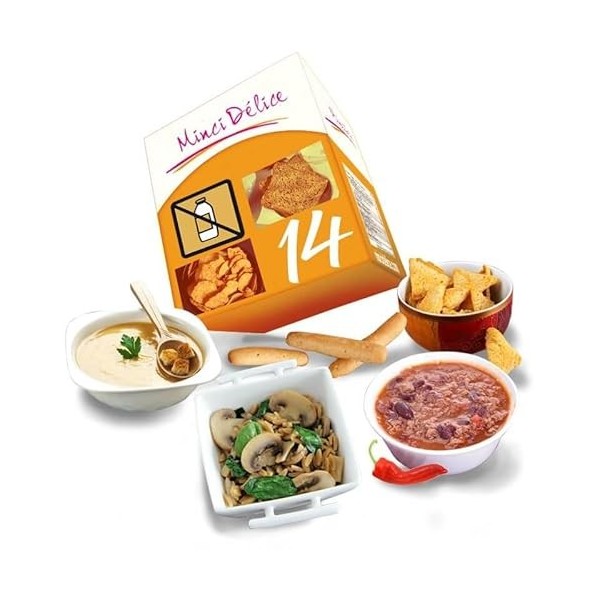 Régime hyperprotéiné sur 14 jours protéines végétales - Perte de poids jusquà 5 kilos - 33 produits 1 shaker 1 guide minceur