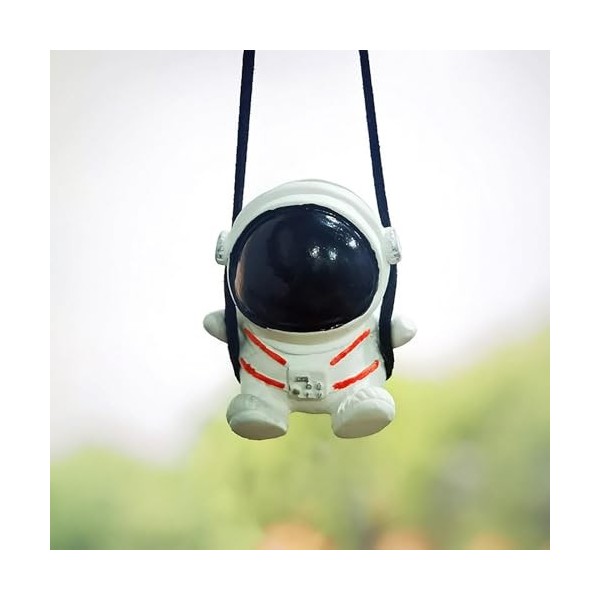 Décor à suspendre astronaute,Ornements de voiture pour rétroviseur - Balançoire astronaute en forme de voiture pendentif dess