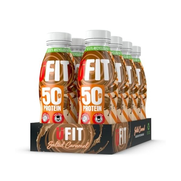 UFIT High Protein Milkshake Salted Caramel 8x500ml