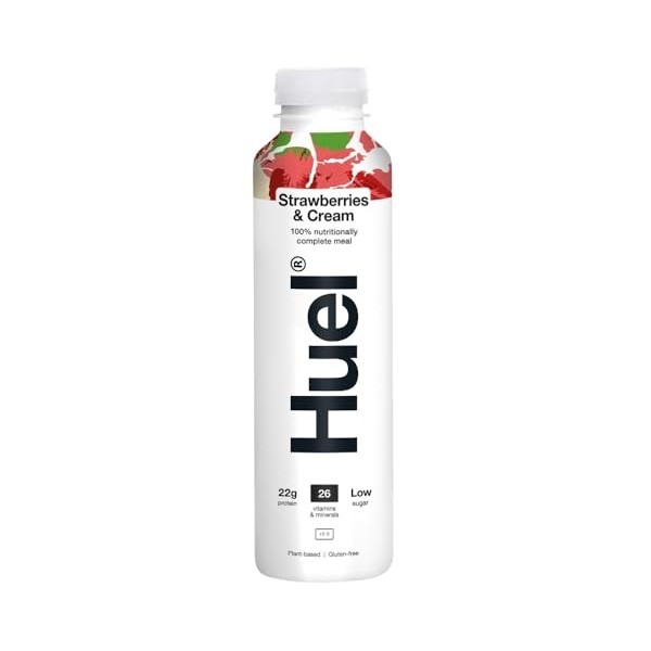 Huel Repas complet prêt à boire saveur fraises et crème 500 ml
