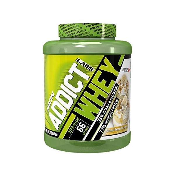 Iron Addict Labs - Addict Whey - 2 kg - Tarta de platano con caramelo y yogurt
