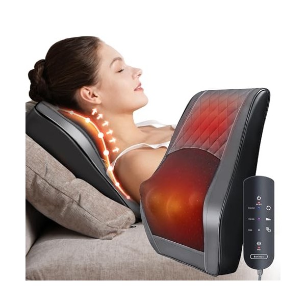 OMASSA Massagegerät, Nackenmassagegerät mit Wärme, Shiatsu Massagegeräte 3D Knet Rückenmassagegerät, Muskelschmerzlinderung f
