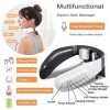 Masseur de cou électrique avec chaleur, 6 modes, 18 niveaux, masseur intelligent pour les douleurs cervicales, masseur de cou