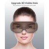 Masque de sommeil pour les yeux 3D profilé avec sangle réglable marron pâle 