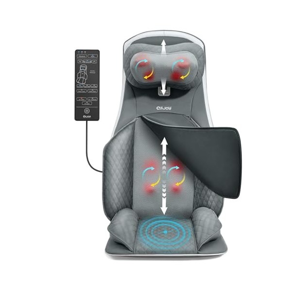 Massage du Dos Chauffant,Siège Massant Shiatsu pour Dos & Cou