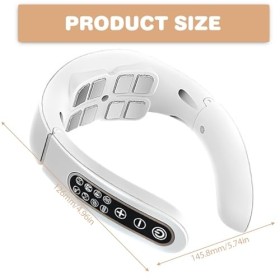 Appareil de massage de la nuque avec chaleur, 8 têtes, électrique, 6 modes, 15 niveaux dintensité, appareil de massage élect