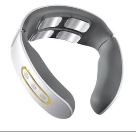 Masseur Cervical,6 Modes 9 Niveaux Massage de cou Electrique Intelligent,Massage à Impulsions sur 4 Têtes et Fonction de Chau