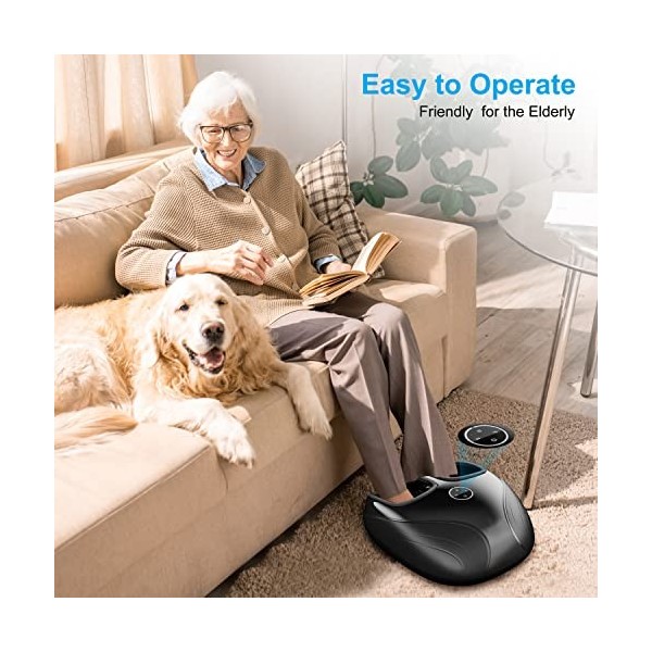 COMFIER Appareil de massage des pieds avec chaleur, Cadeaux pour femmes, hommes, Shiatsu Massage des pieds, compression roula