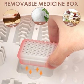 Aofesel Bain de Pied Pliable avec Chauffage, 500W Bains de Pied Massant Chauffant, Spa de Pied Massage Électrique, Masseur Pi