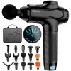 Pistolet de massage électrique avec 15 têtes de massage, appareil de massage manuel pour la nuque et les épaules, H1-Black2