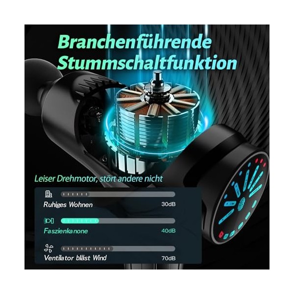 Pistolet de massage électrique avec 15 têtes de massage, appareil de massage manuel pour la nuque et les épaules, H1-Black2