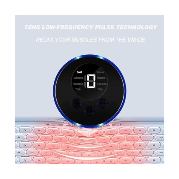 Électrique Masseur dépaule Cervical, 8 Modes et 19 Forces Mini Masseur Cervical avec Affichage Numérique et Télécommande, po