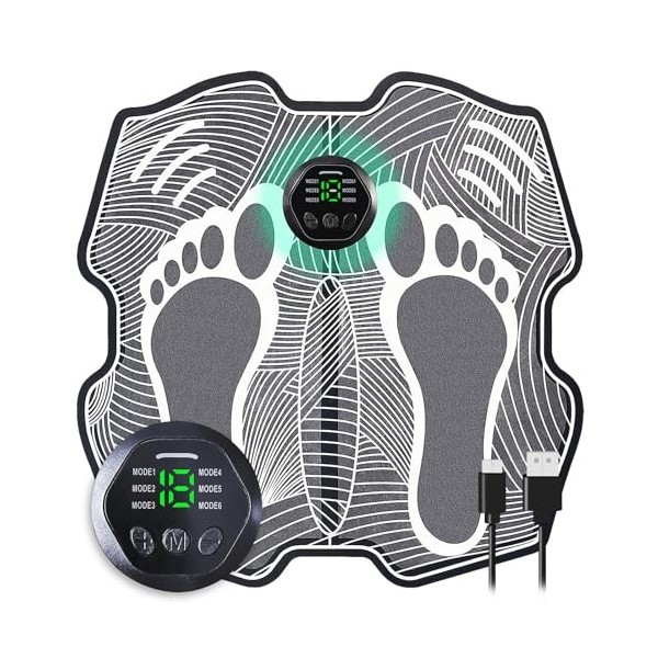 Massager des Pieds - EMS Foot Massage Pad, Tapis de massage électrique pour la circulation sanguine masseur de pieds pliable,