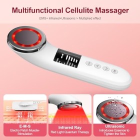 Masseur Anti Cellulite Electrique, 3 en 1 Massage Appareil Anti-Cellulite, Machine à Cavitation Ultrasonique avec EMS & Infra