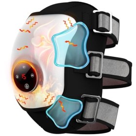 PUPCA Masseur de Genoux Arthrose, 4 IN 1 Sans Fil Infrarouge Masseur Genoux avec Chauffage Compresseur dairbag et Vibrations