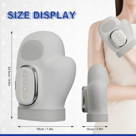 Masseur de Main Électrique à Airbag avec Chauffage, Massage de Doigts, Massage de Poignets et Paumes, 5 Niveaux dIntensité R