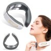 Masseur Cervical, Massage Cou Portable avec Thérapie thermique à 42°C, 6 Modes de dImpulsion 9 Intensités Accueil Masseur po
