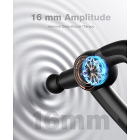 HYAKO R3 Pro Pistolet de massage 3 en 1 Amplitude 16 mm + Appareil de massage vibratoire à haute fréquence – Pistolet de mass