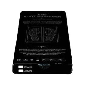 Masseur de pieds électrique, 6 modes, 19 niveaux dintensité, EMS pour maître des pieds, rechargeable par USB pour circulatio