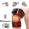 Masseur de Genou Sans Fil, 3 en 1 Appareil de Massage des Genoux avec 5 Niveaux de Lumière Rouge Compresse de Chaleur 3 Nivea