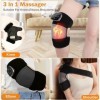 Masseur de Genou Sans Fil, 3 en 1 Appareil de Massage des Genoux avec 5 Niveaux de Lumière Rouge Compresse de Chaleur 3 Nivea