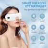 Masseur Oculaire avec Chaleur, Chauffant Masseur Masque yeux avec Musique Bluetooth, Masque de massage rechargeable pour les 