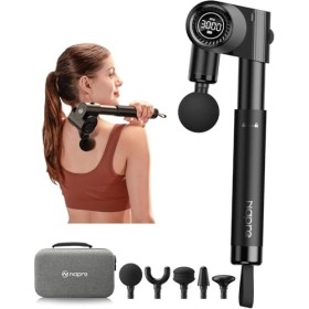 Pistolet de Massage Musculaire Napre Appareil de Massage Masseur de Muscle Profonds,32 Vitesses Dos Massage Gun Pour Soulager