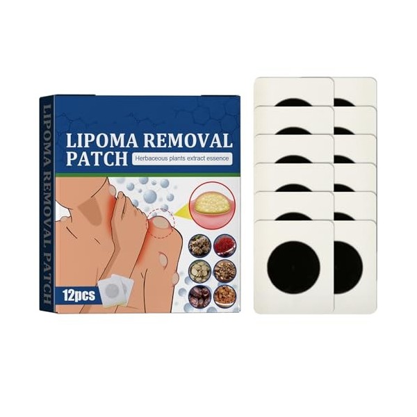 Lot de 12 pansements de soulagement au lipome pour le corps - LumpFree Lipome - Favorise la circulation sanguine - Pansements