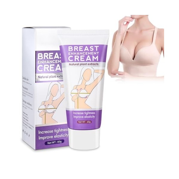 Eazerom 07 Crème damélioration de la Poitrine,60g Crème Raffermissante Pour La Poitrine,Crème De Massage Pour Le Soin De La 