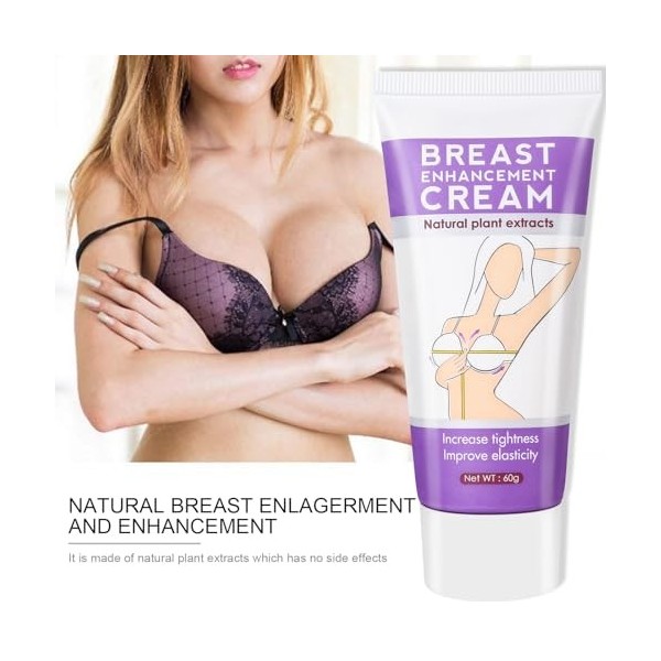 Eazerom 07 Crème damélioration de la Poitrine,60g Crème Raffermissante Pour La Poitrine,Crème De Massage Pour Le Soin De La 