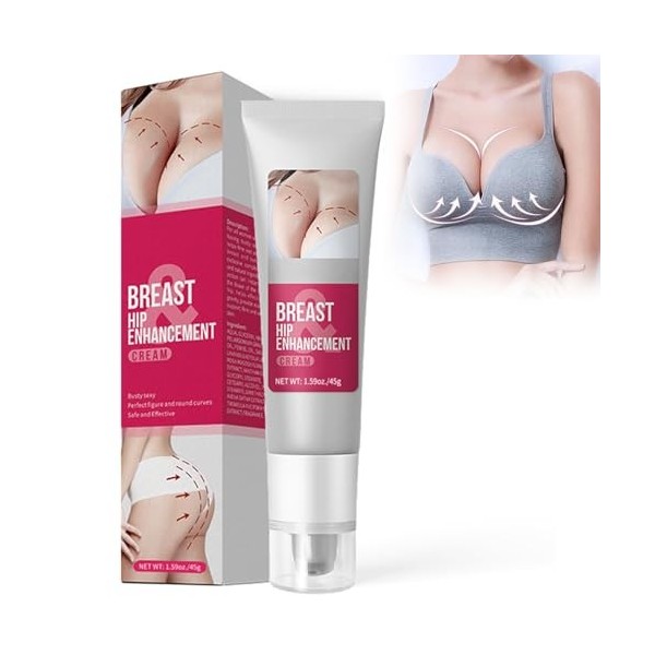 Tkekruh 2PC Crème de Massage des Seins 40g, Crème dAmélioration des Seins, Crème Lifting des Seins Raffermissante, Augmentat