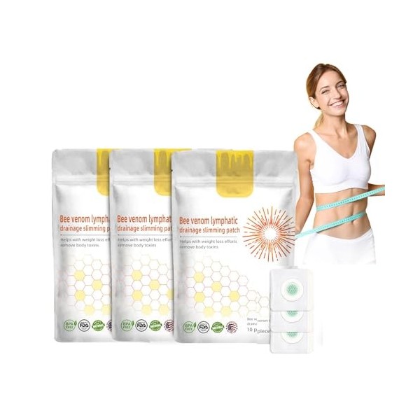 Shefave Lot de 30 pansements de drainage lymphatique - Pansements Venom dabeilles - En forme de fleur - En forme de fleur - 