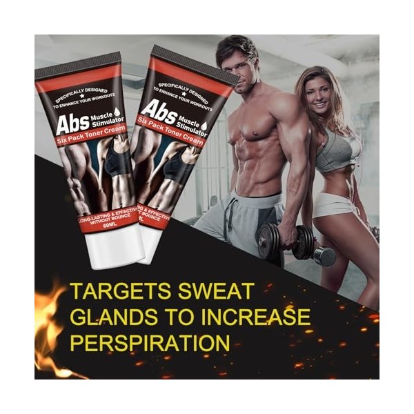 Tkekruh Crème Brûlante de Graisse 60ml, Crème Musculaire Raffermissante, Crème Amincissante Brûleur de Graisse, Fat Burning C