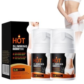 Tkekruh 2PC Crème Brûlante de Graisse 50g, Anti Cellulite Crème, Fat Burning Cream, Crème Minceur Creme Amincissante Puissant