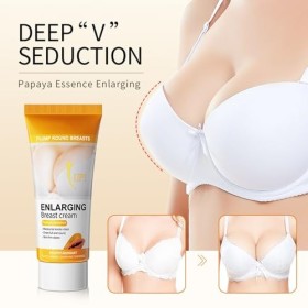 Tkekruh 2PC Crème de Massage des Seins 60g, Crème dAmélioration des Seins, Augmentation élasticité du buste, pour lÉlargiss