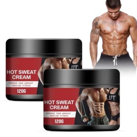 2PC Crème Brûlante De Graisse,Crème Abdominale,Creme Anti Cellulite,Fat Burning Cream,Abdominal Muscle Cream,Crème Musculaire