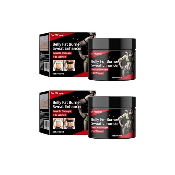Grgowe 2PC Crème Brûlante De Graisse,Fat Burning Cream,Abdominal Muscle Cream,Crème Abdominale,Creme Anti Cellulite,Crème Mus