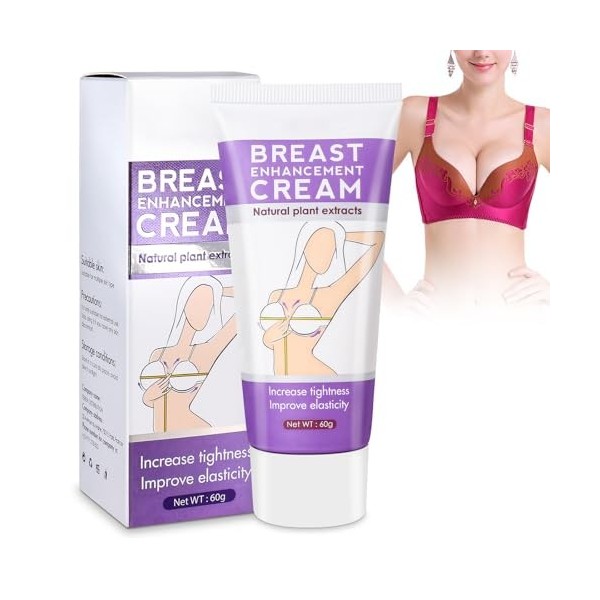 Tkekruh Breast Enhancement Cream 60g, Crème de Massage des Seins, Firming And Lifting Cream For Breast Massage Cream, Augment